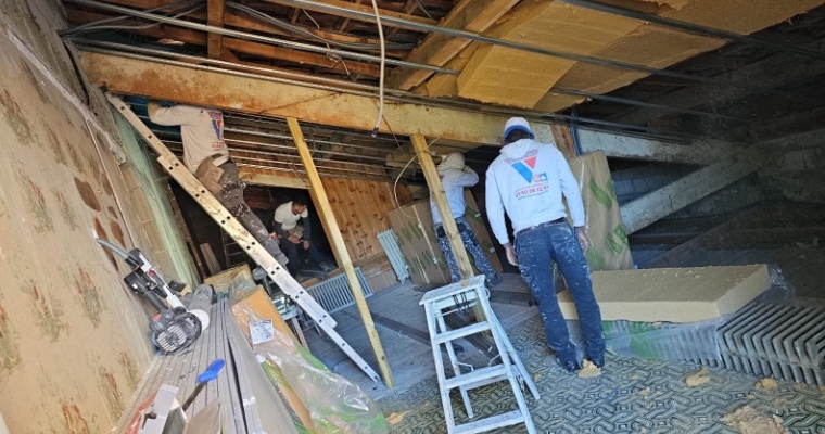 travaux de plâtrerie